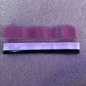 2 pink headbands